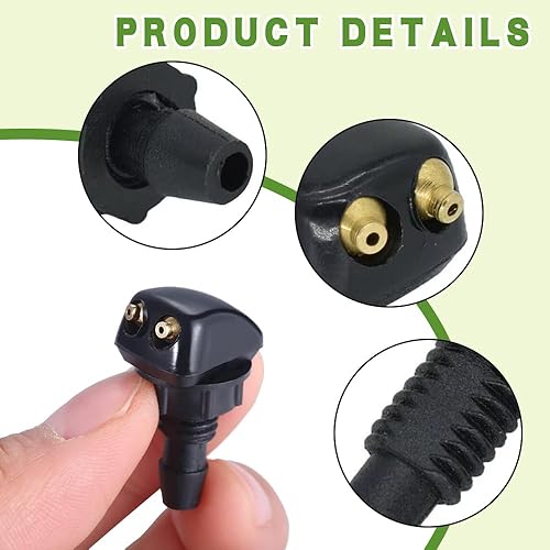 Miniatura 4 de 2 boquillas de limpiaparabrisas delantero, boquilla rociadora universal para limpiaparabrisas delantero, boquillas de repuesto para Ford Honda,