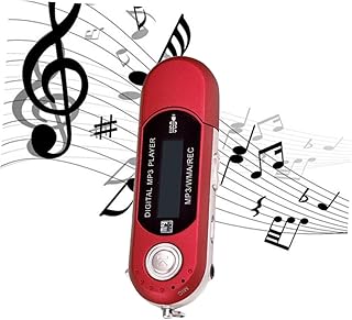 KICHOUSE 8 Gb Ram Rádio Digital Leitor De Música Leitor De Mp3 Leitor De Mp3 Leitor De Música Digital Gravador De Memória Mp3 Leitor De Música Desportivo Vermelho