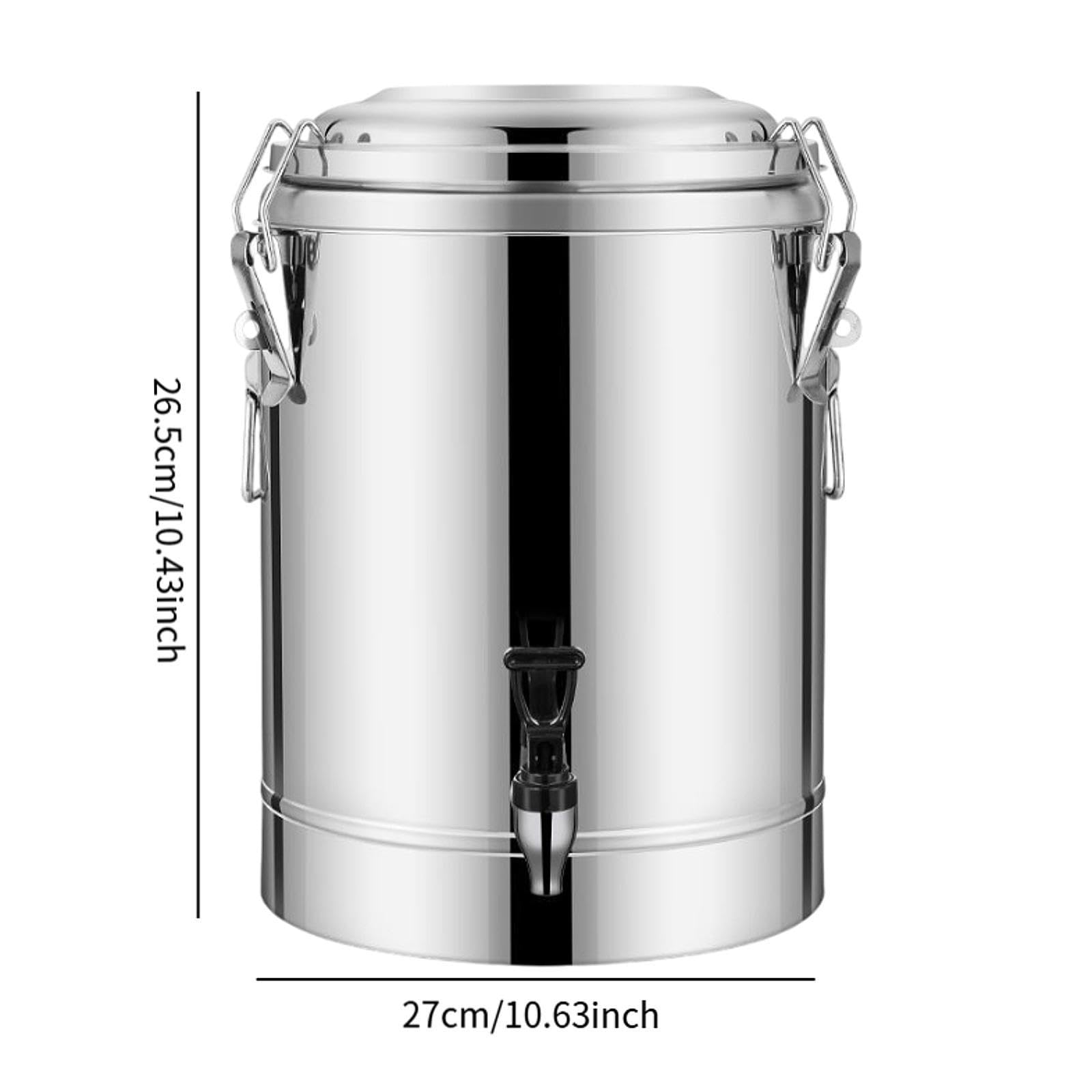 Dispensador de Bebidas Frías Y Calientes, Agua Caliente, Acero Inoxidable, Leche, tal como se describe, 10l