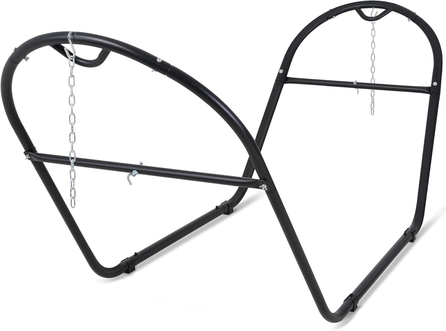 SUNCREAT Universal Steel Outdoor Hammock Stand Only, Heavy Duty, Weather-Resistant Hammock Stand for Outside, Fits 9.5 to 14 Feet Long Hammock, 475-Pound Capacity, Patent Pending, Black
