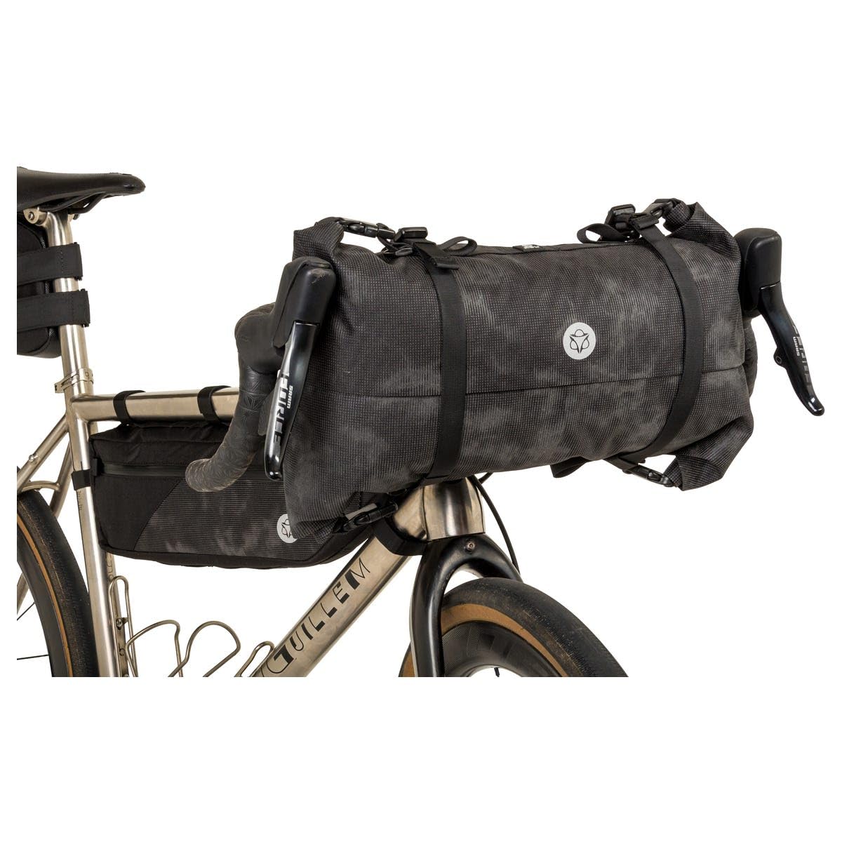 AGU Sacoche de Guidon Venture pour Vélo, Sacoche de Guidon 17 litres, Hydrofuge, Réfléchissante, Montage Simple, 100% Polyester Recyclé
