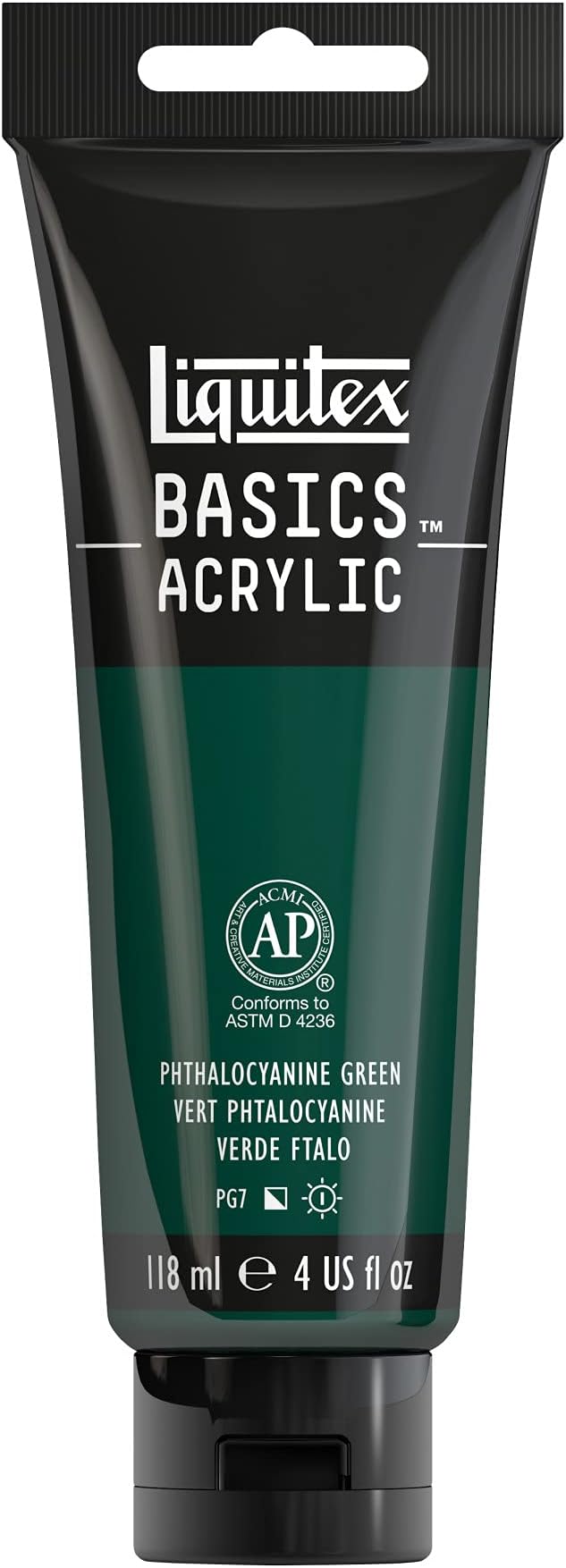 Liquitex BASICS Acrylic Paint, 4-oz tube, Phthalocyanine Green