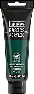 Liquitex BASICS Acrylic Paint, 118ml (4-oz) Tube, Phthalocyanine Green