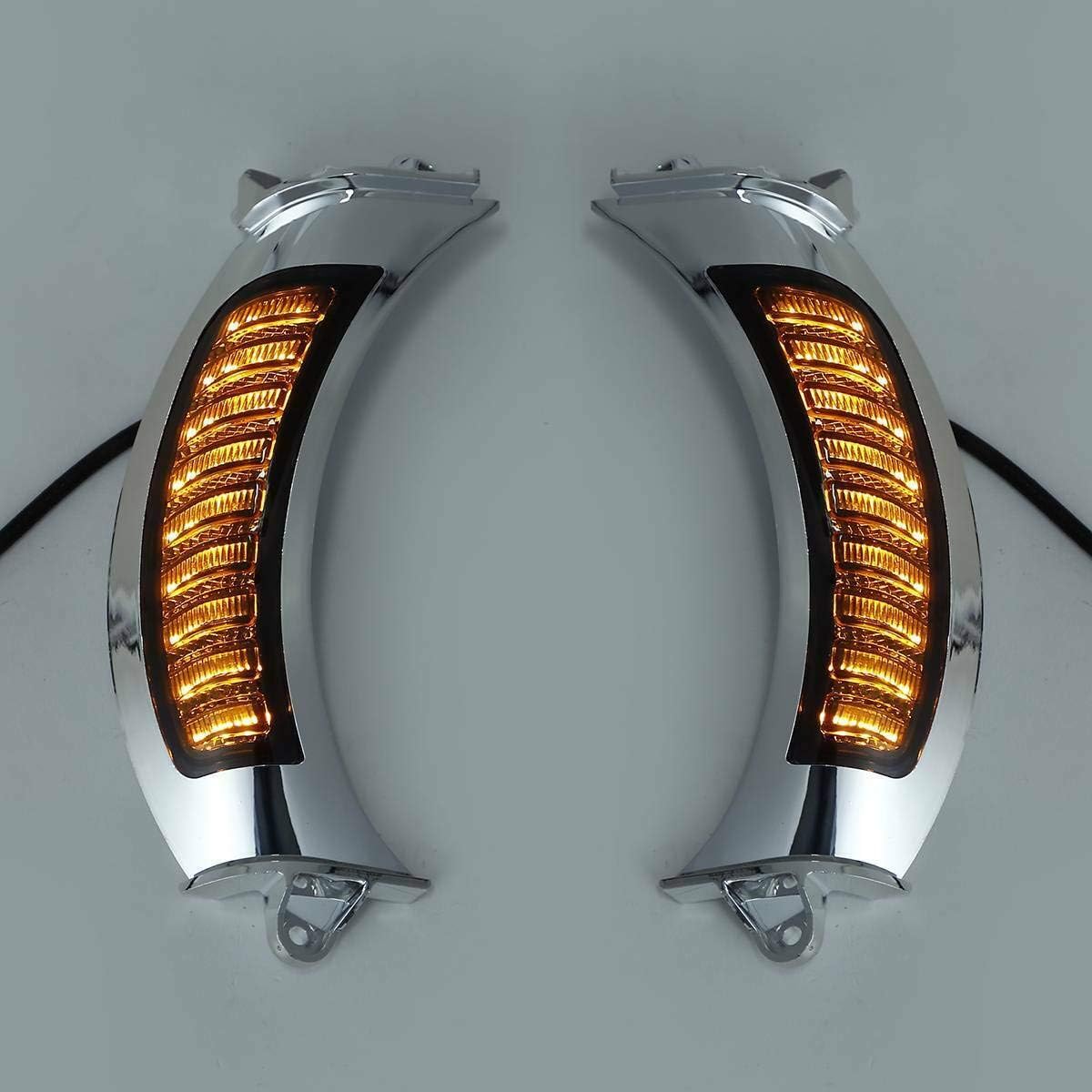 Green-L Pair Front LED Side Marker Turn Signal Light Fit For Harley Touring Road Glide 2015-2024