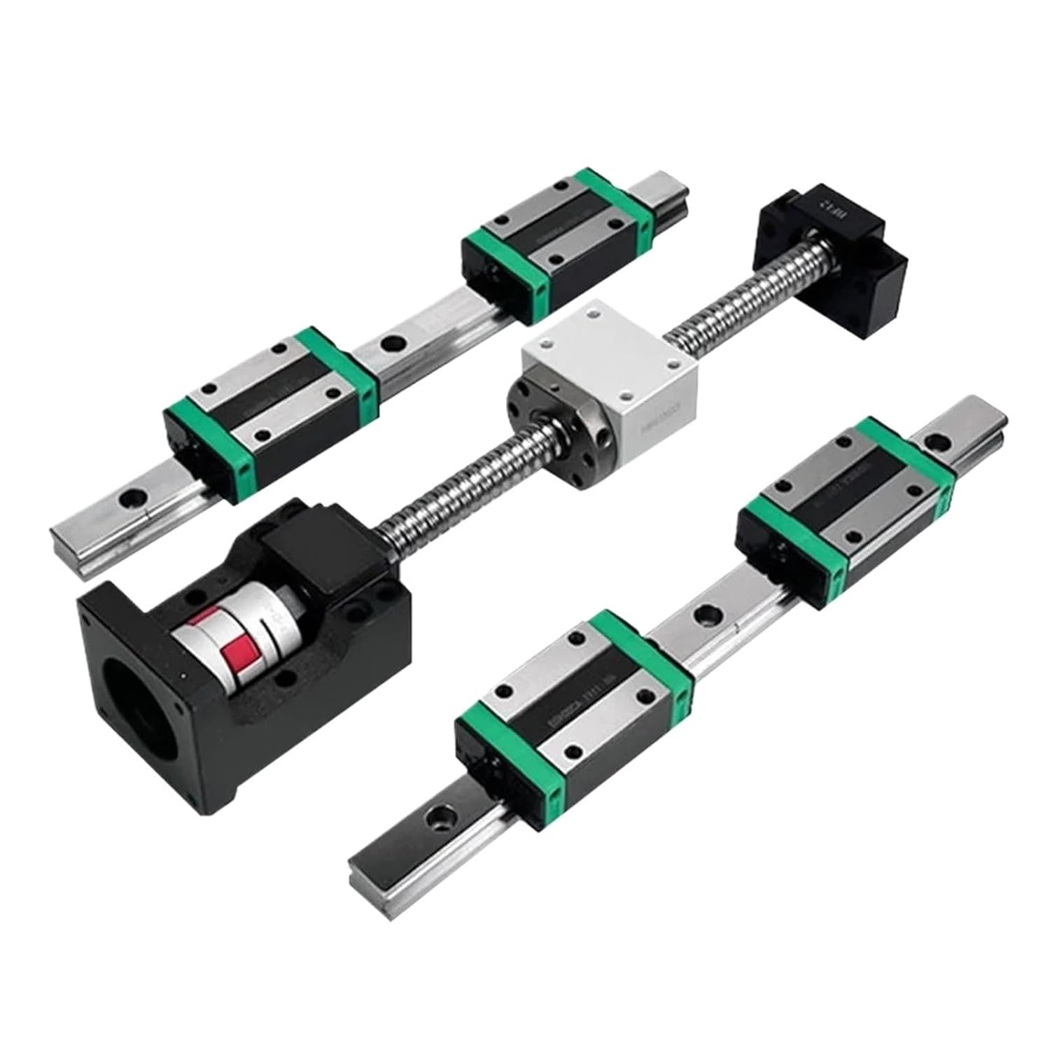 Linear Motion CNC Ball Screw 1Pc Ball Screw Set SFU2010 +HGW20CC+2Pc HGR20 Linear Guide +HM15-57 L300-1000mm(350mm)
