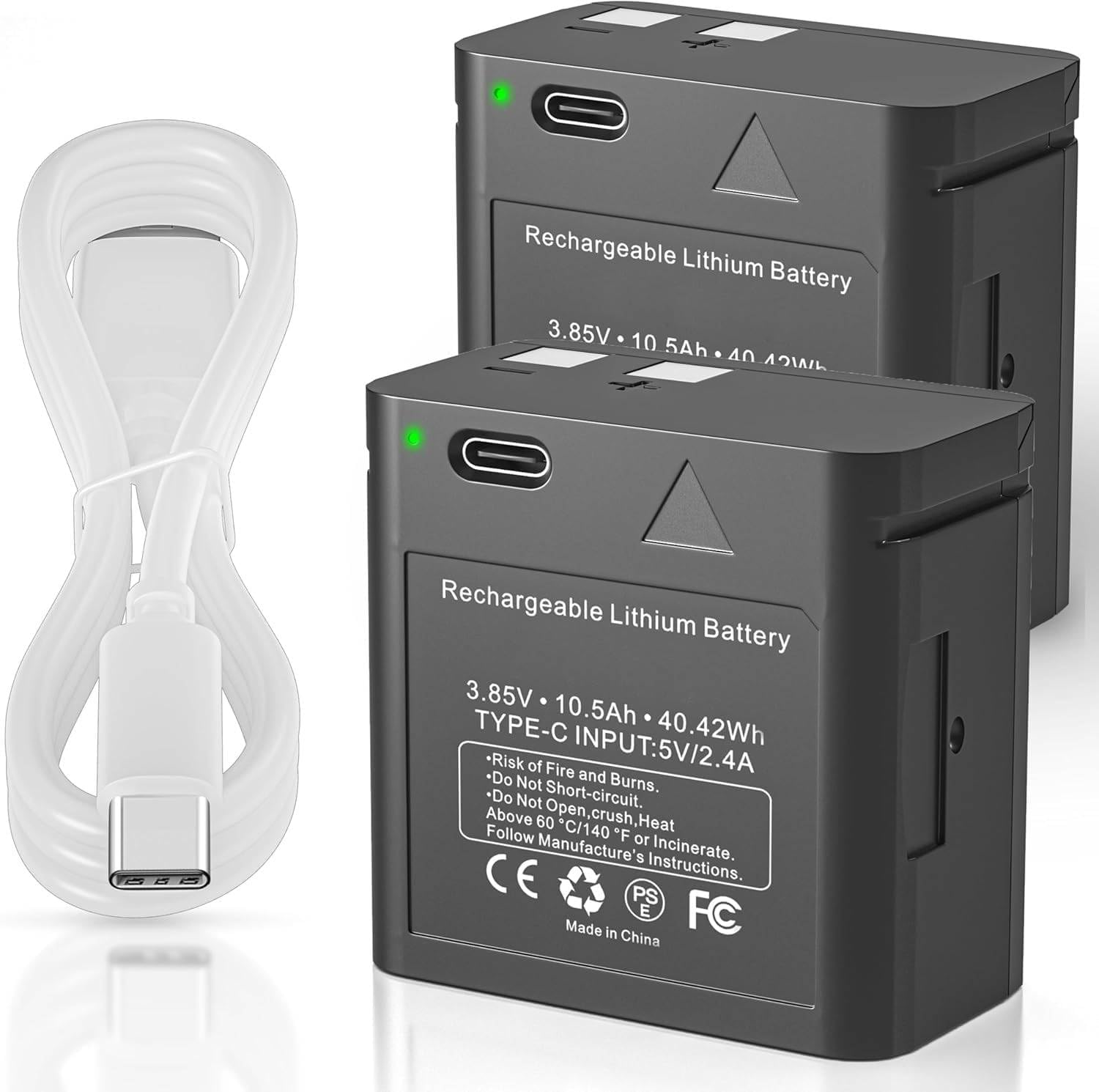 2 Pack Batteries fit for Camera Link-Micro, Cell-Link 10, LM2, Link-Micro-S-LTE, Cell-Link Cellular Trail Cameras