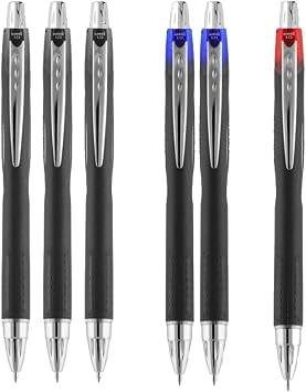 Jetstream RT by Uni, 1.0mm Bold Point, Bundle Includes 3 Black, 2 Blue, 1 Red Ballpoint Pens