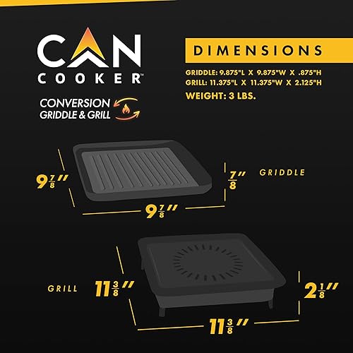 Miniatura 3 de CanCooker Parrilla de conversión portátil  Convierte fácilmente la estufa multicombustible, portátil o cualquier quemador en una parrilla, negro, 12