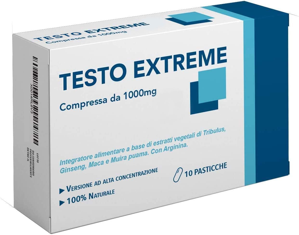 EXTREME 1000 MG | 10 Cpr. Senza Alcuna Controindicazione | Made In Italy | Energizzante Naturale con Tribulus, Maca, Muira Puama, Ginseng e L-Arginina