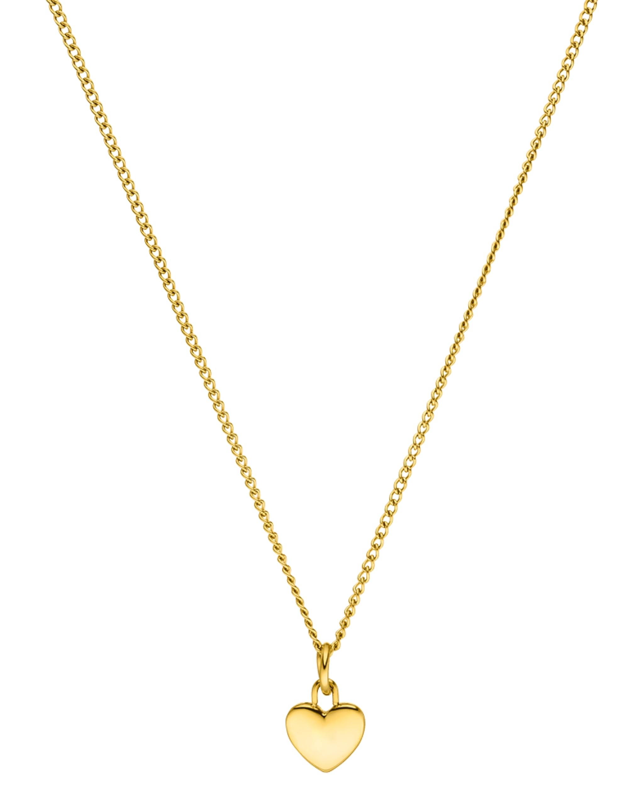 Purelei Collar con colgante de corazón para mujer, cadena de acero inoxidable, resistente al agua, ajustable de 50 a 55 cm, elegante y duradera, ideal para el día a día