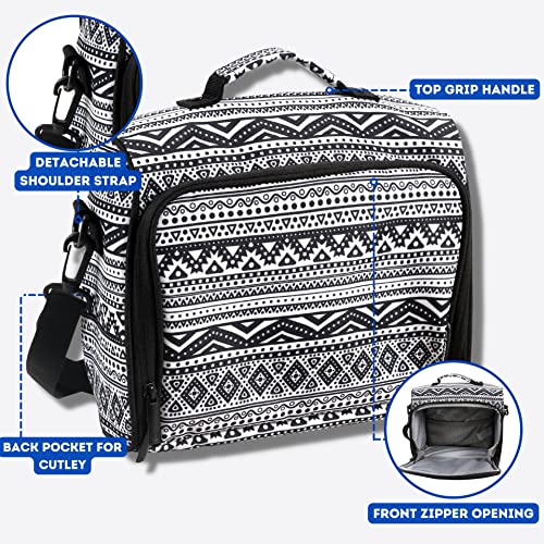 Image of J World Casey Womens Lunch Bag. Cute Insulated Lunch-Box for Teen Girls, Tribal