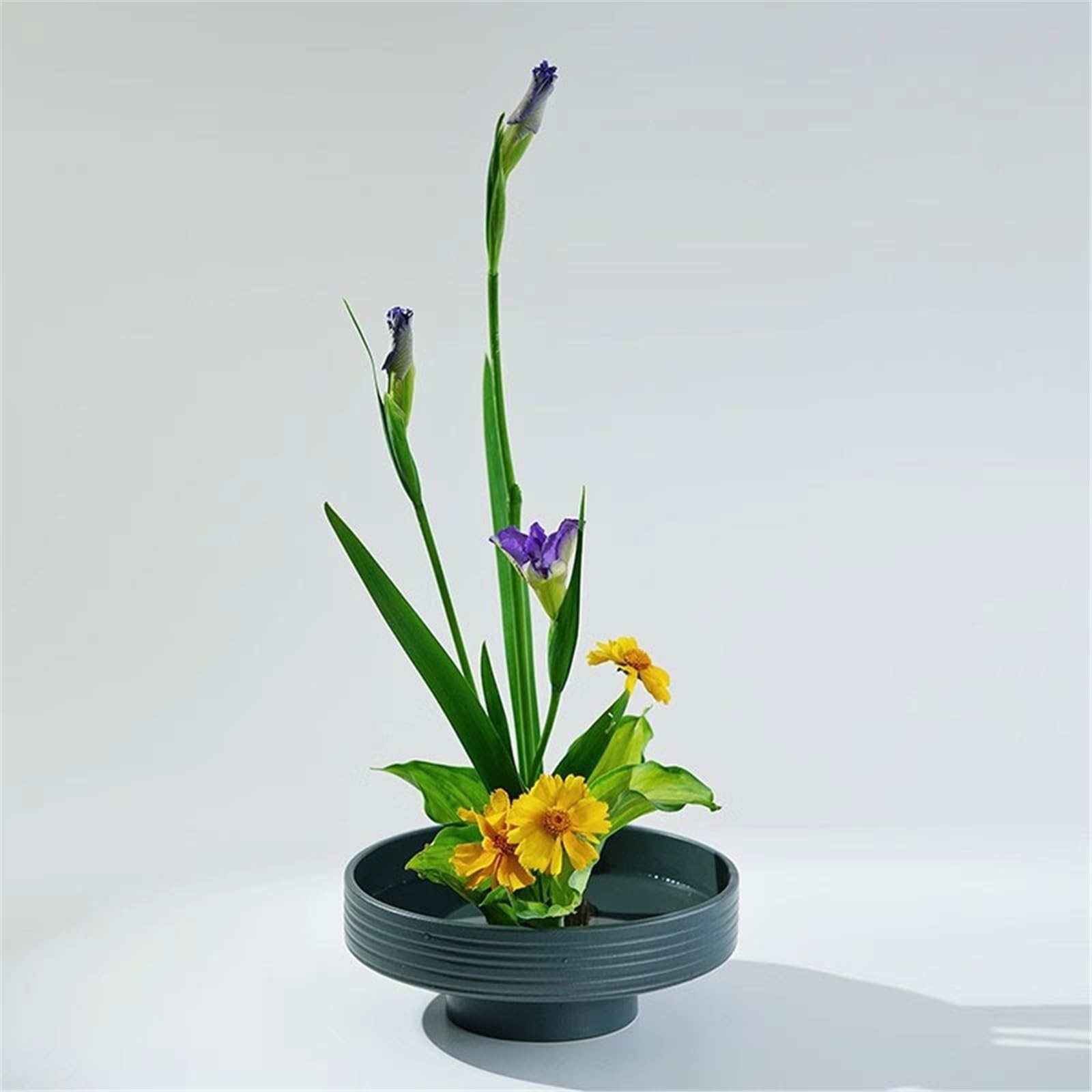 Bandejas para macetas Plato de cerámica roscado Base Baja for arreglos Florales, Bandeja Goteo for Plantas Escritorio Chinas para jardineras