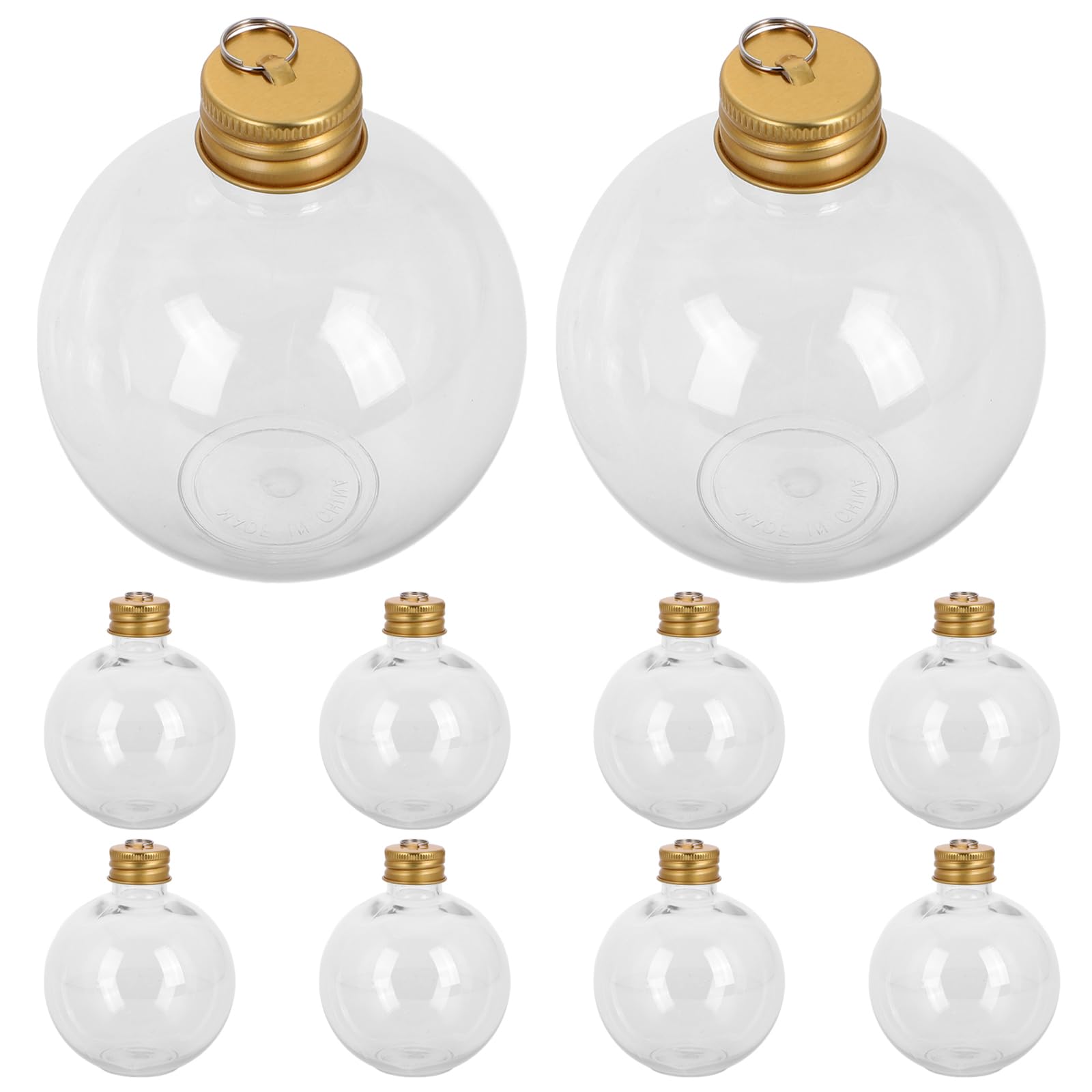 TOPBATHY 20 Stück Kugelförmige Weihnachtsflaschen Durchsichtige Weihnachtskugeln Durchsichtige Reiseflaschen Glühbirne Süßigkeitenbehälter Weihnachten Befüllbare Schnapskugeln