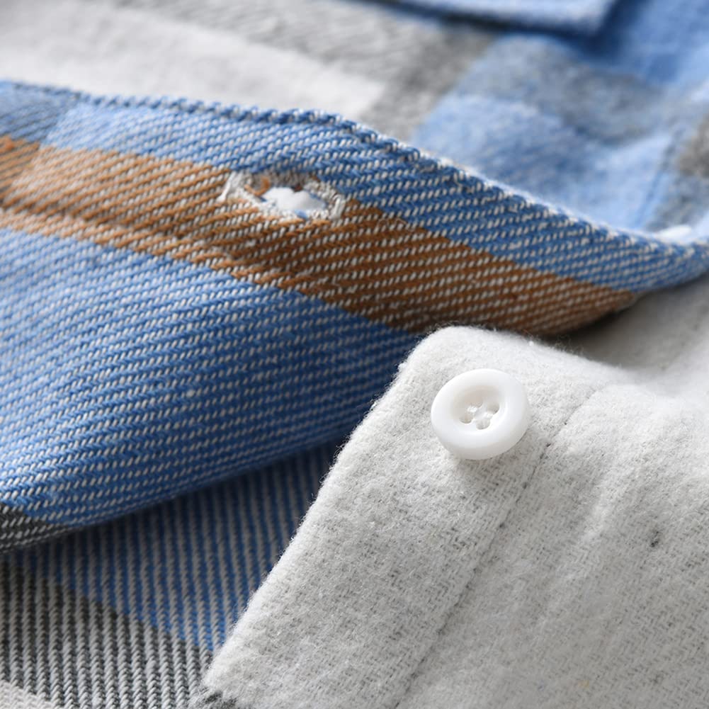 Manteau Enfant Garçon Veste Fille à Capuche Blouson Mi-saison de Chemise à Carreaux à Manches Longues