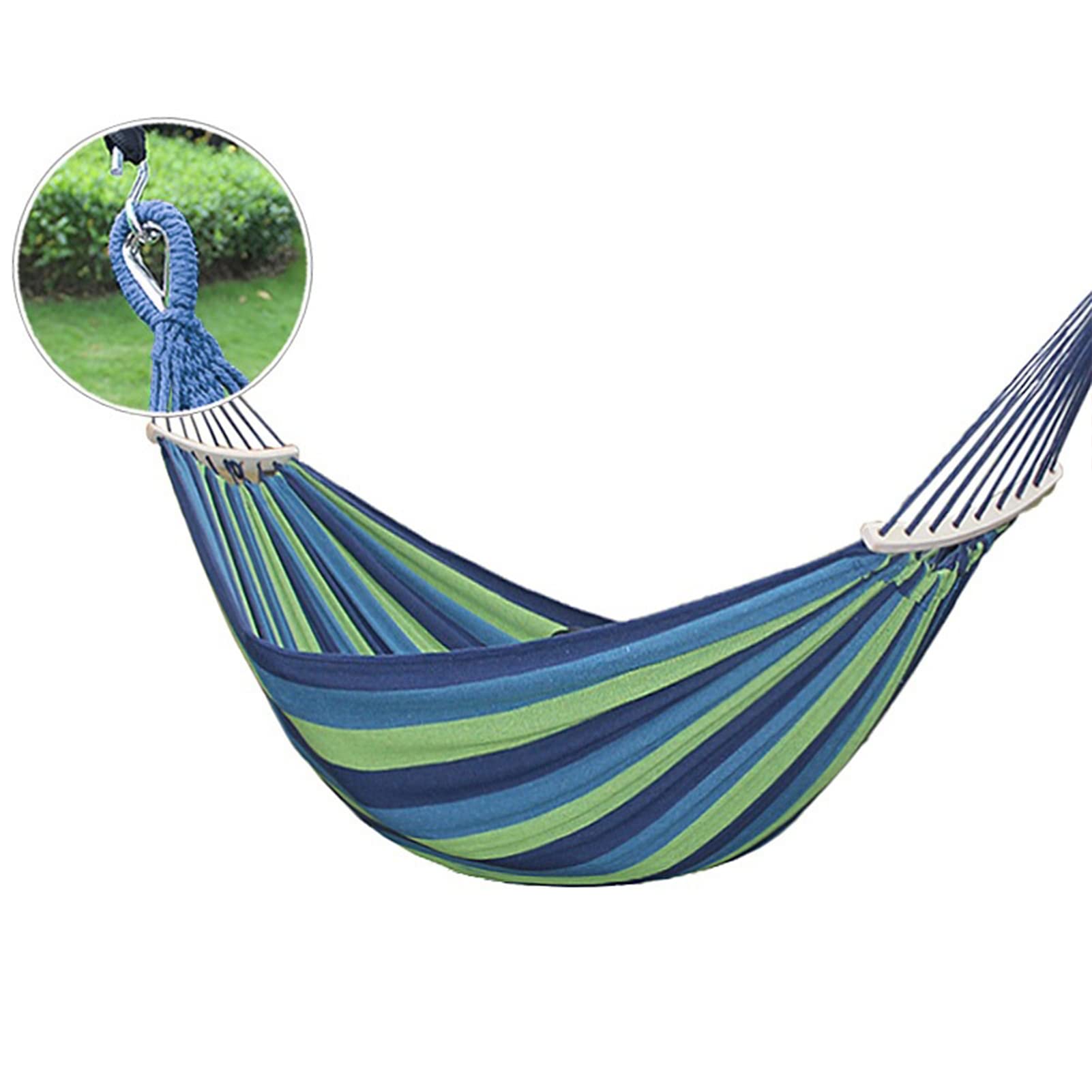 Amaca da Campeggio, Amaca Portatile, Accessori da Campeggio Amaca Singola o Doppia per Esterni, Interna con Cinghie e Borsa da Trasporto,Blu,260x80cm