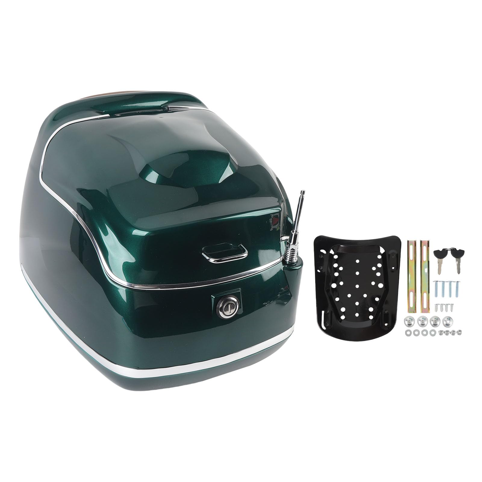 Sxhlseller Caja Trasera de Moto de 38L Impermeable con Cerradura y Placa