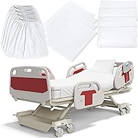 Vista 11 de Moukeren Juego de sábanas de hospital, 6 piezas, sábana bajera ajustable de bolsillo profundo de 36 pulgadas con elástico en todo el contorno, Beige