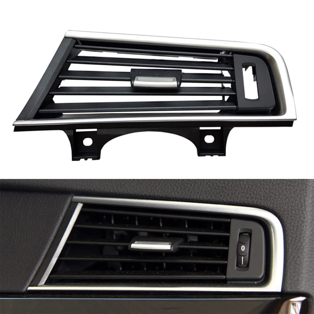 Grille De Ventilation Centrale Tableau De Bord Pour BMW Série 5 GT F07 2010-2017 - Modèle B Noir Chrome - 4