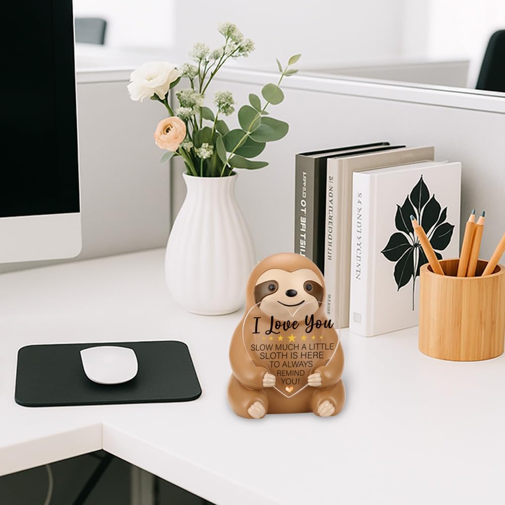 Anniversary Decor Sloth Gifts for Men Women Him, Cute Sloth Gift for Wife Husband Girlfriend Boyfriend Fiance Couple Lover Her Birthday Wedding Christmas Stocking Stuffers Present YSS3 image 3