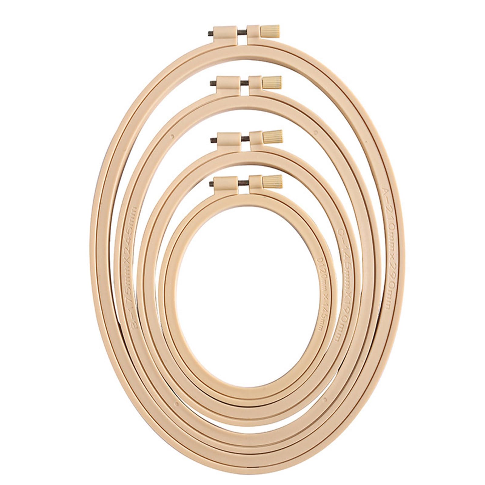 4Pcs Embroidery Frame with Spring Clip for Needlework Stitching Embroidery Hoop Stitching Hoop Display Frame Portable