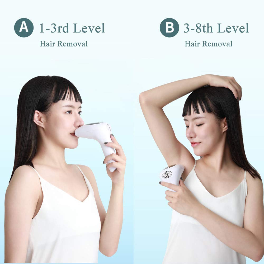 Upgrade to 900,000 flash permanent painless freezing point laser hair removal instrument IPL light skin rejuvenation beauty instrument household electric hair removal instrument for men and women,