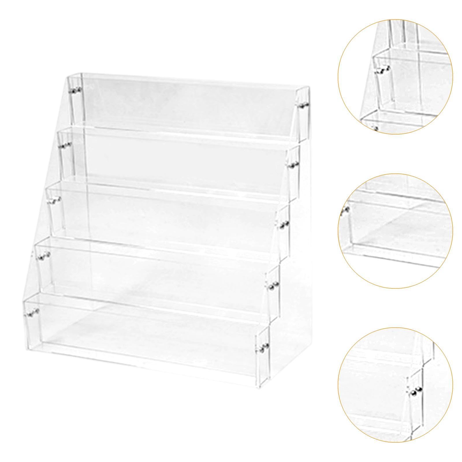 Amagogo Acrylic Risers Display Cupcake Stand Multi Use Space Saving Display Riser Organizer for Badges Medals Perfume Jewelry Figures , 5 Tier