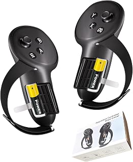Meta Quest 3/3s / Oculus Quest 3/3s用のアップグレードされたコントローラーグリップカバー、調節可能なコンフォートコントローラーグリップ。丈夫なシリコンカバーに包まれています。滑り止め&ゲーム体験を向上させます
