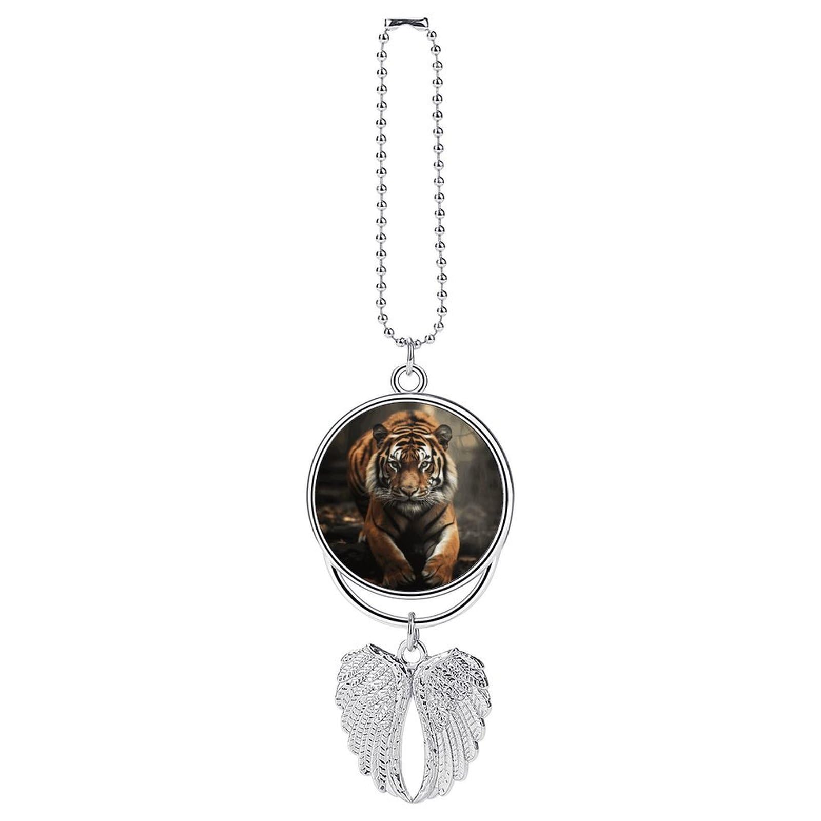 Wild Animals Tiger Car Charm Alloy Car Rear View Mirrors Hanging Ornaments Stylish Car Pendant Funny Auto Hanging Accessories Car Hanging Ornaments Gift for Women Men