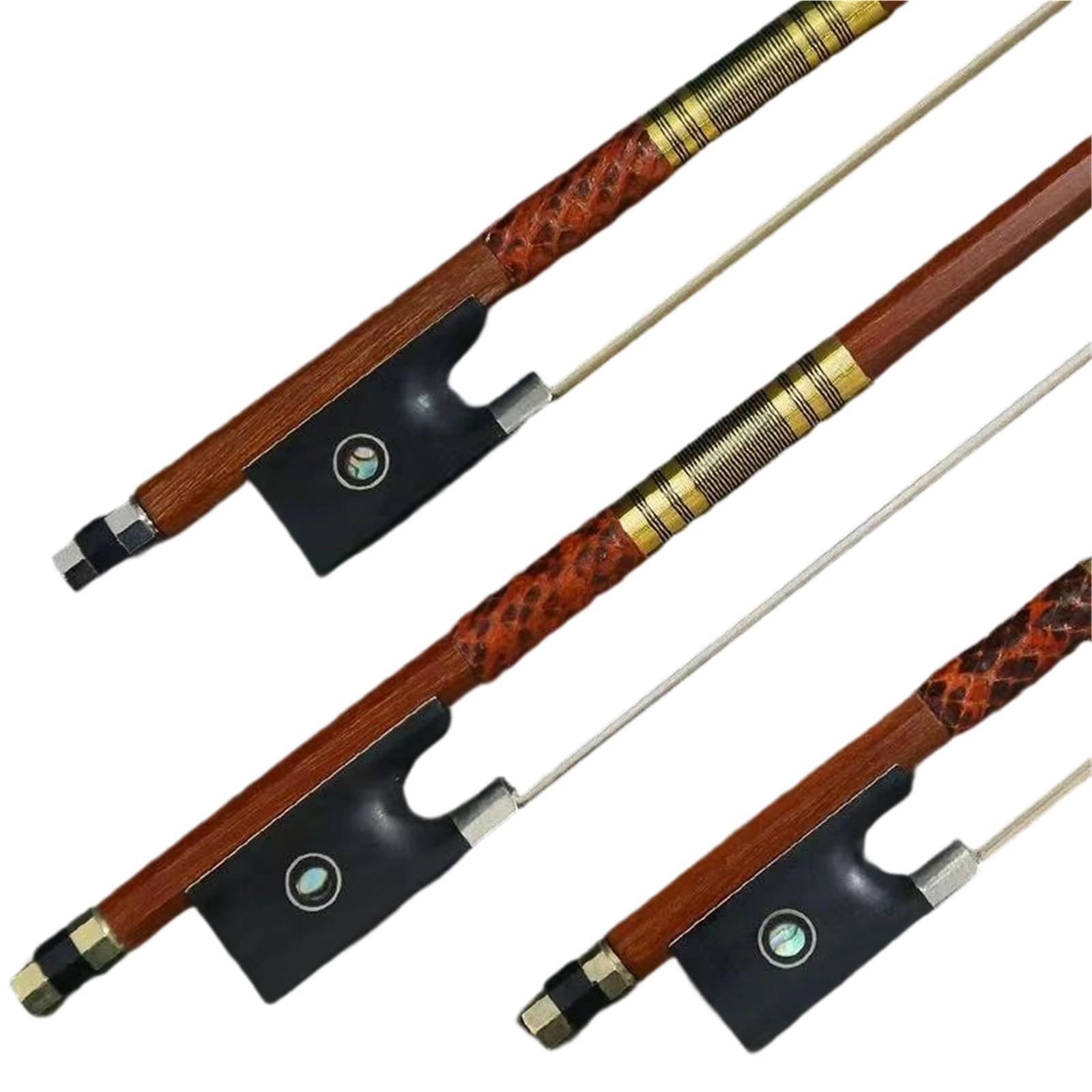 Arcos De Violín Profesionales Arco De Violín Fabricado En Crin Natural Sándalo Graduado Y Alto Rendimiento(1/2)