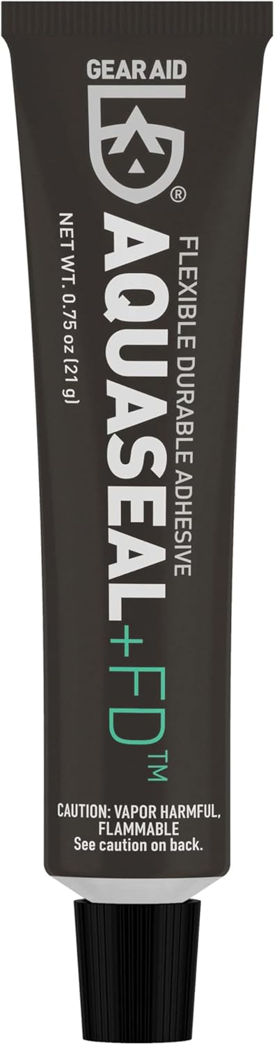 GEAR AID Aquaseal FD Flexible Durable Repair Adhesive for Fixing Tears and Holes in Waders, Wetsuits, PVC Inflatables, Vinyl and Outdoor Gear, Dries Clear