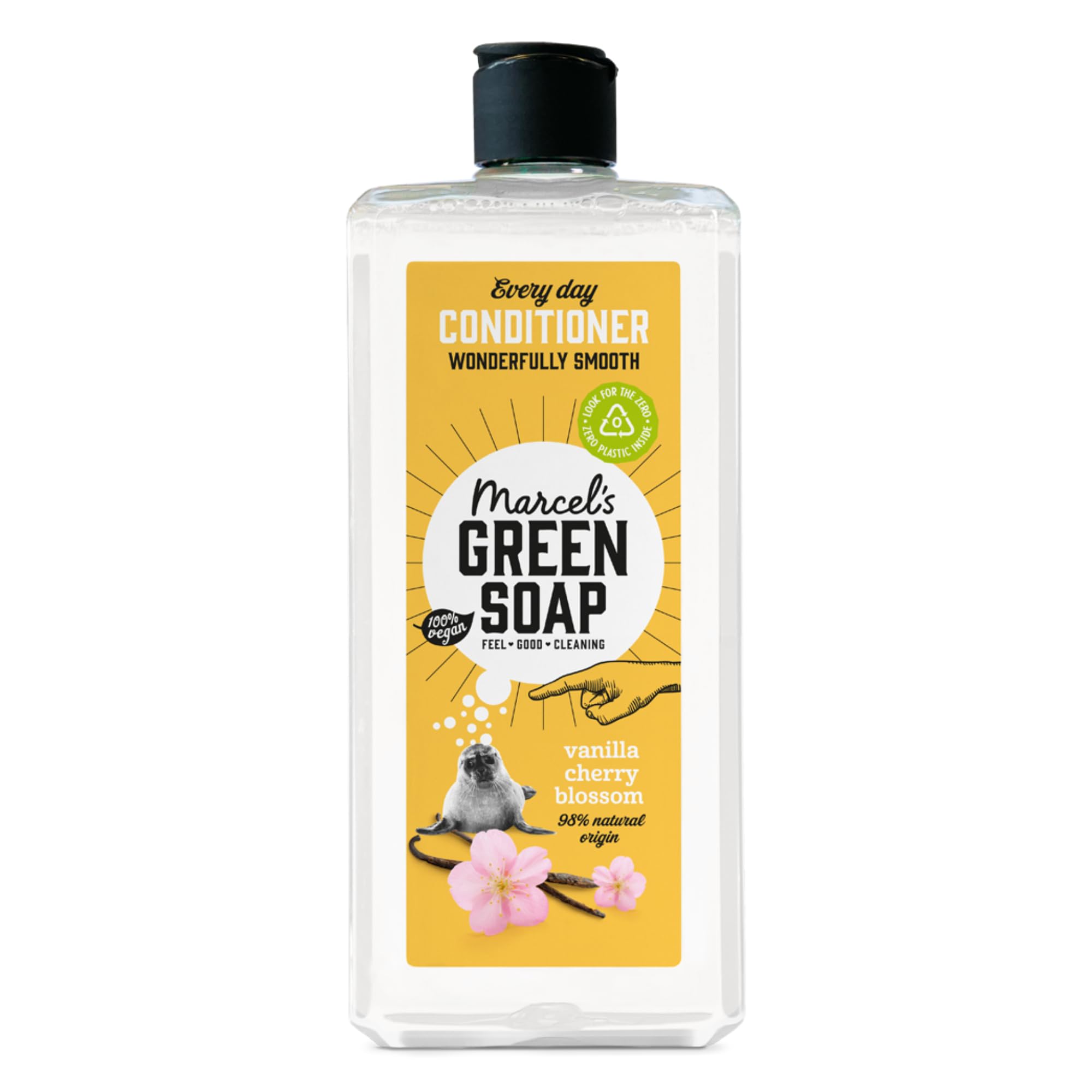 Marcel's Green Soap - Every Day Conditioner Vanilla & Cherry Blossom - Liquid Hair Conditioner - Microplastic-free formula - Vegan - 300 ml