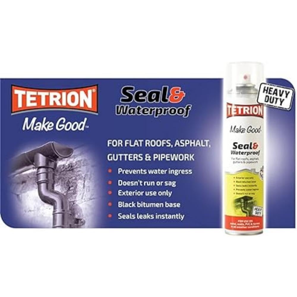 Roof and Gutter Sealant Tetrion Seal and Waterproof Bitumen Sealer 400ml