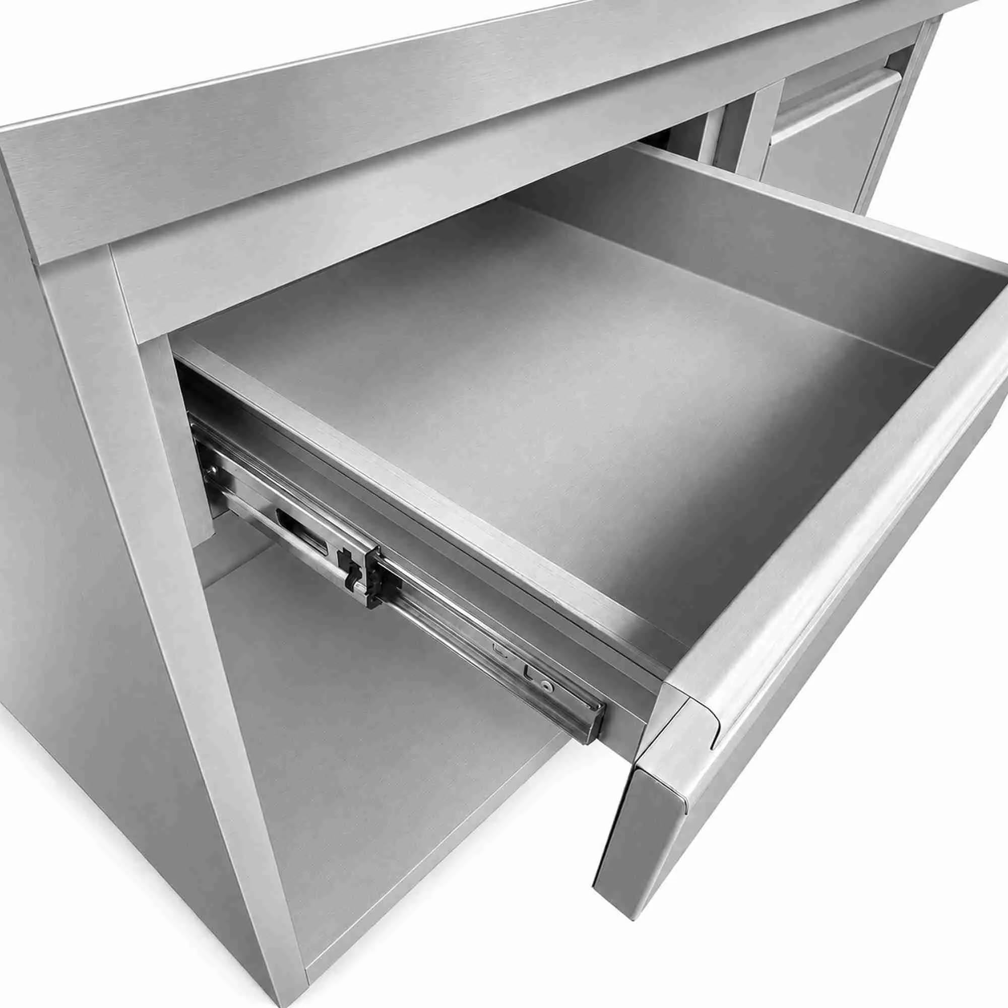 Mueble cafetero Industrial en Acero Inoxidable 100 x 60 cm hostelería. Mesa Profesional para máquina de café de Bar y Restaurante