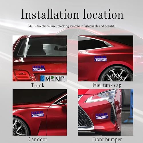 Miniatura 6 de Emblema de edición Fuck IT emblemas exteriores de automóvil calcomanía 3D emblema de edición Fuck-IT calcomanía de insignia de guardabarros 3D