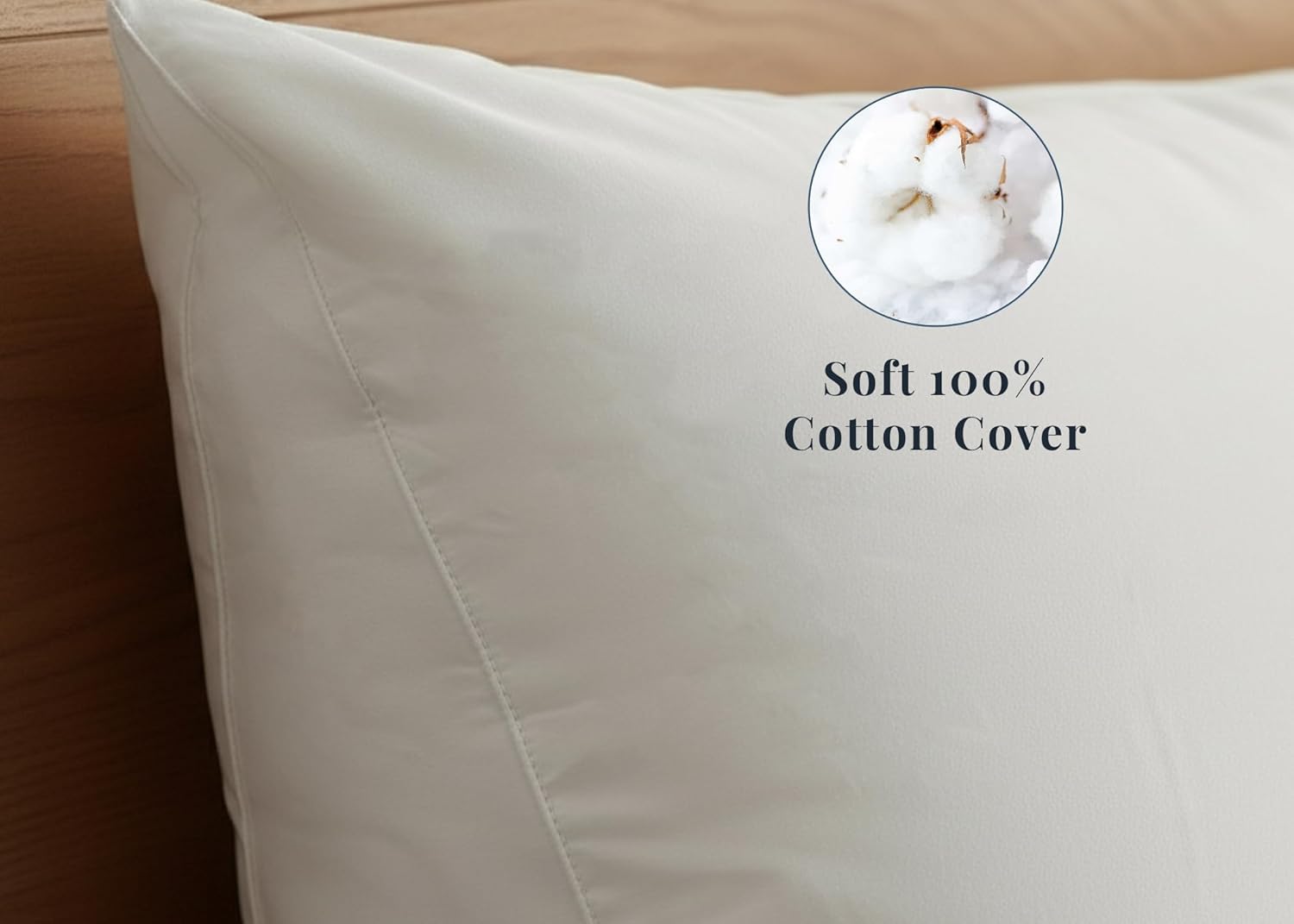 Pillowtex Reading & Resting Wedge Pillow, Cushion for Sitting in Bed, Sofa or Chair (Down & Feather Blend)