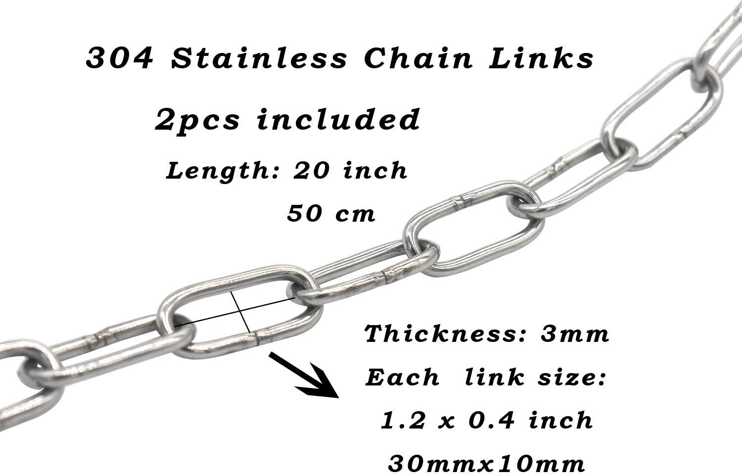 Catena In Acciaio Inox 304 - 5 Metri, Spessore 2 Mm, Per Animali, Altalene, Sicurezza