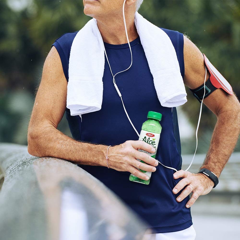 OKF Aloe Vera Drink in 16.9 Ounce Bottles Healthy Edition (Organic, 10)