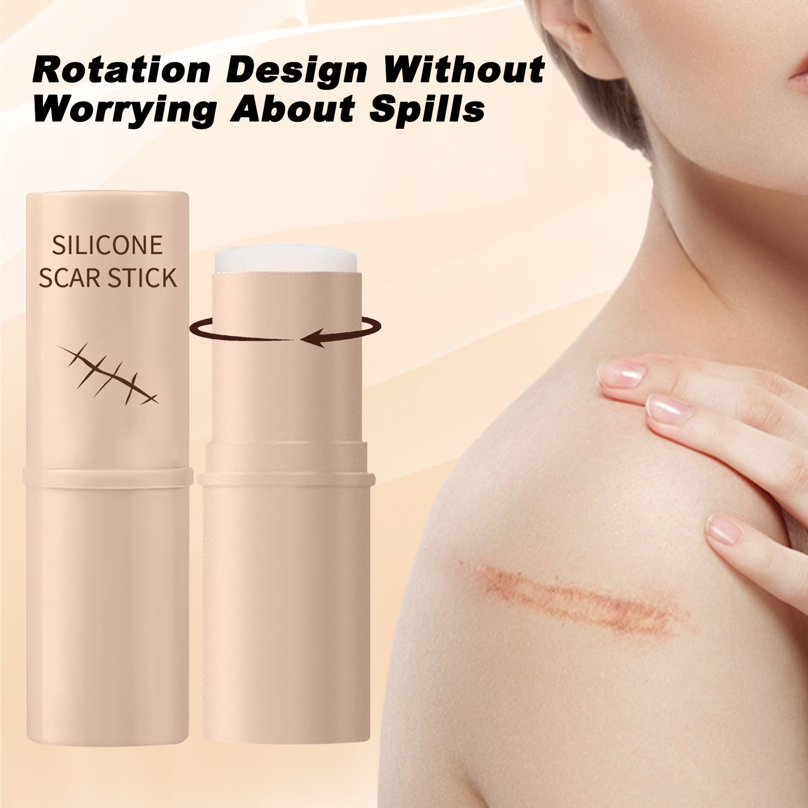 Scar Solutions - Stick per cicatrici in silicone, realizzato in 60% silicone, leggero e facile da applicare, delicato su tutti i tipi di pelle (2 pezzi)