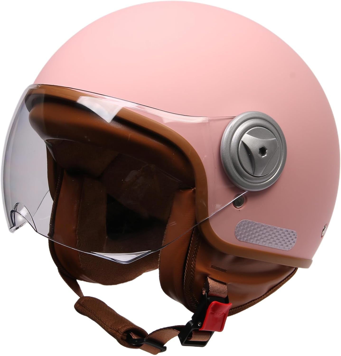 Men Women Open Face Motorcycle Helmet Aldult Retro German 3/4 Motorbike Half Helmet FMVSS 218 DOT Approved Vintage Skull Cap Helmet Fashion Lightweight Scooter Cruiser Chopper Moped Helmet
