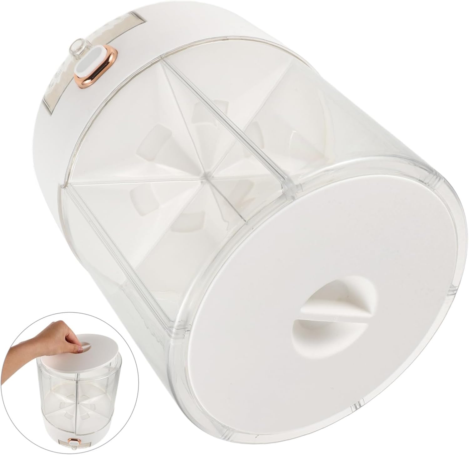 Mikinona Sealed Rice Storage Box Grain Dispenser Dry Food Dispenser Pantry Rotating Storage Box for Food