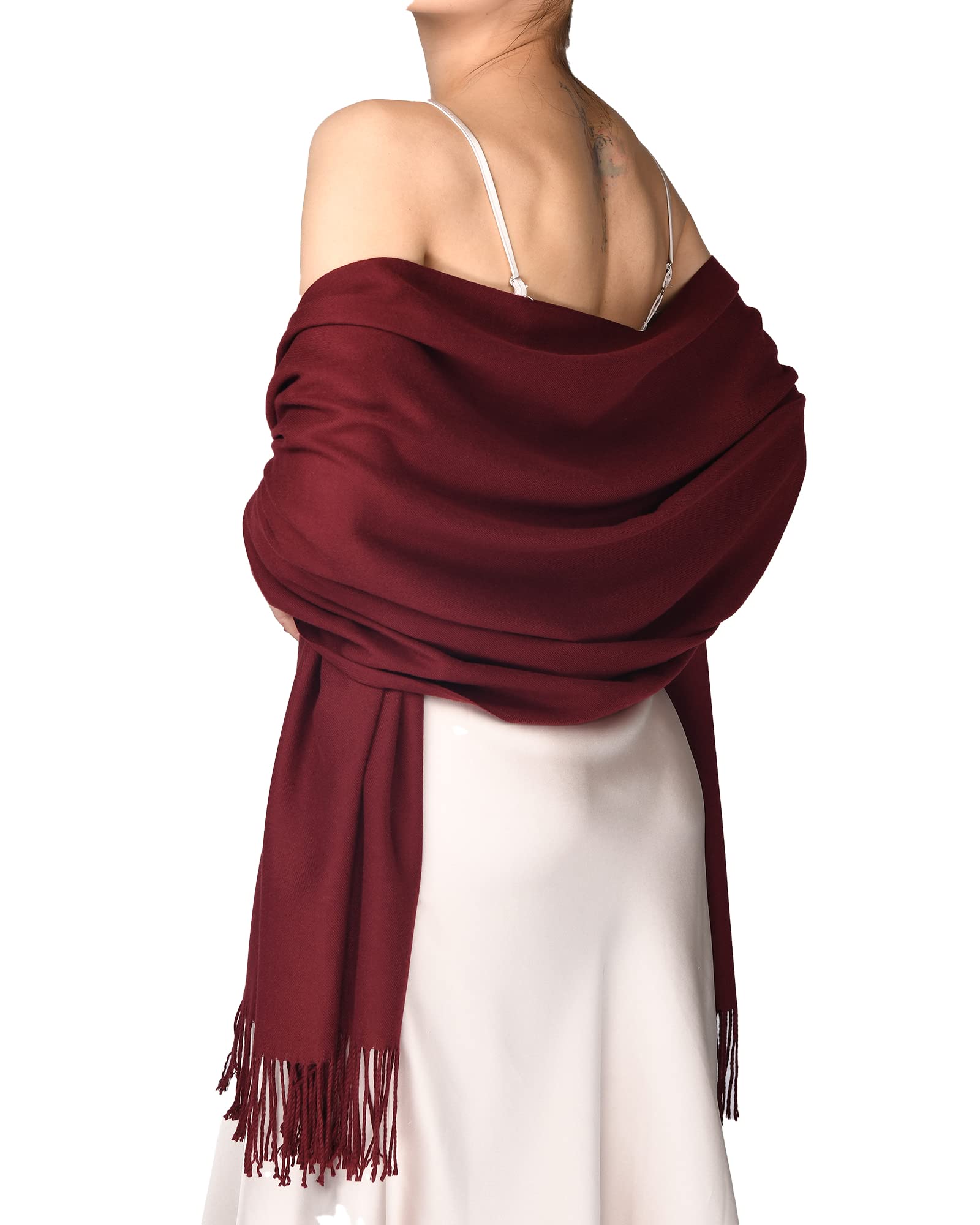FURTALKWomen's Silky Scarf Pashmina Shawls and Wraps for Wedding Favors Bride Bridesmaid Gifts Evening Dress Shawl