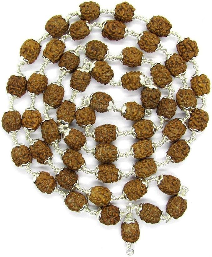Rudraksha Mala 3 Mukhi Ganesha Arts contre le stress et l'anxiété