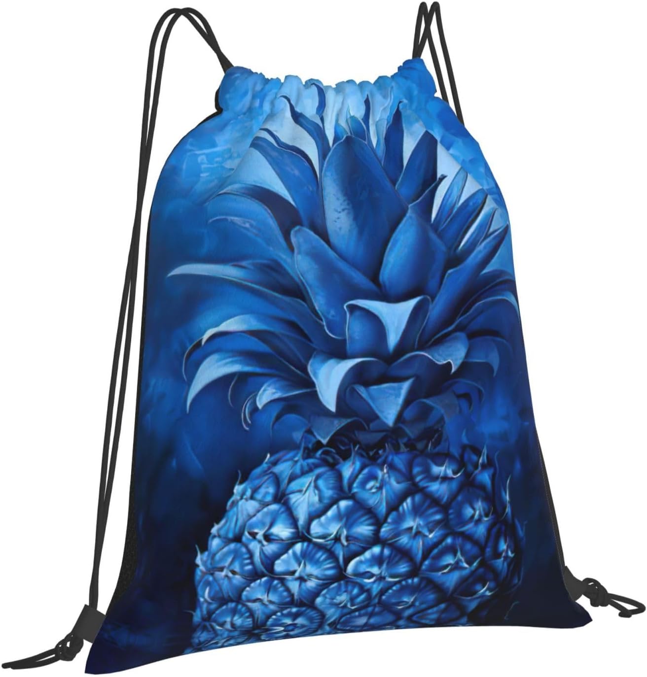Blue Pineapple Print Drawstring Backpack Bags Bulk Sports Cinch Sack Gym String Bags String Backpack For Men Women