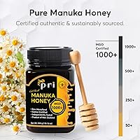 Vista 4 de P.R.I Miel de Manuka MGO 1000+, 1.1LB de alta resistencia - Miel de Manuka cruda (tarro de 17.64 oz)