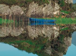 Boat Lake Reflection Kingdom Of Ireland Dublin Irish Fine Art Reproduction Poster (12” X 16” Image Size Paper)