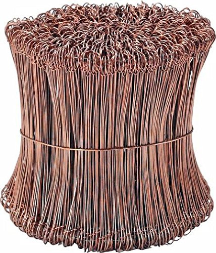 Triuso Double,Concrete binding wire 1,0x160 mm,copper plated, Federal 1000 Piece for Drill machine Roedeldraht Concrete binding wire