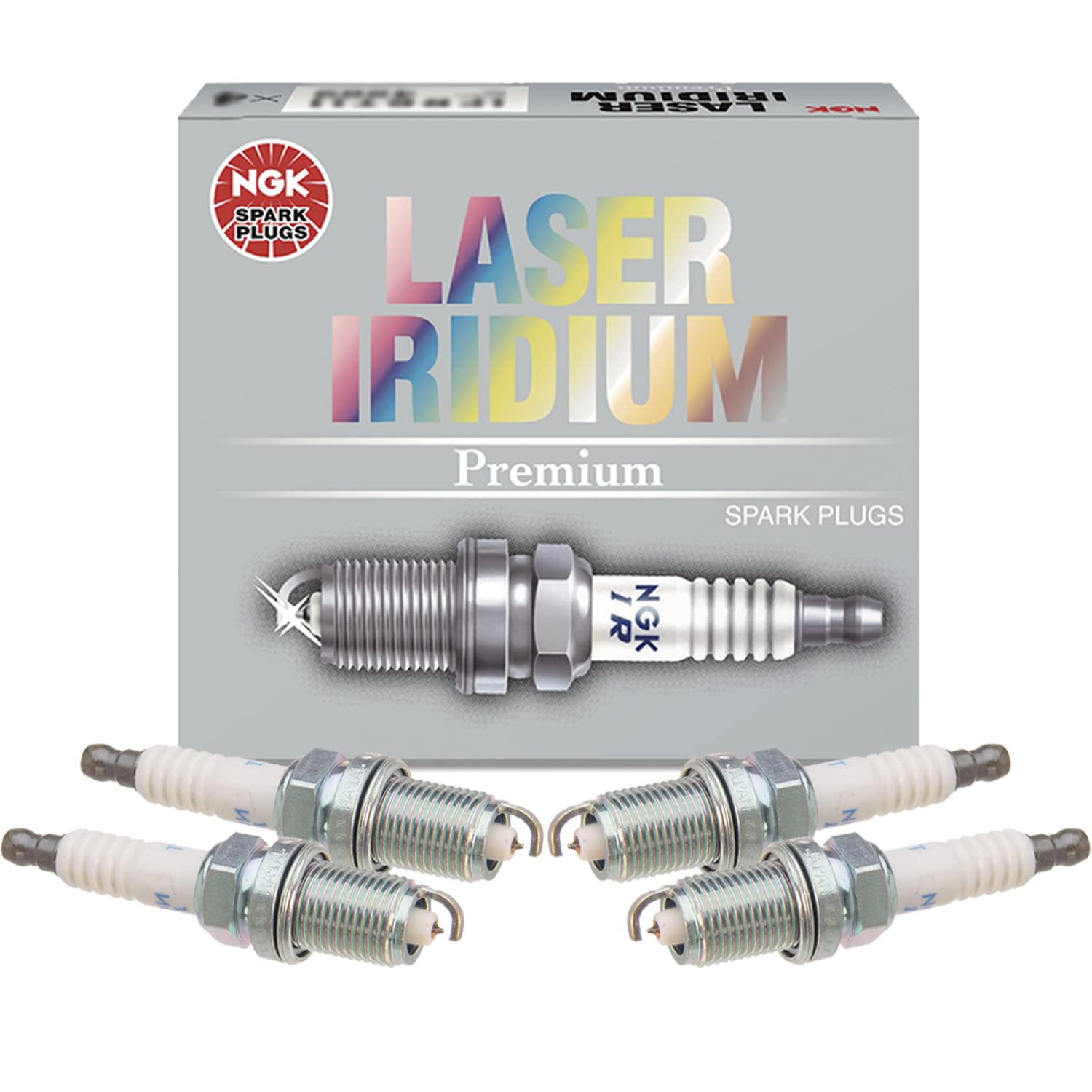 NGK Set of 4 Laser Iridium Spark Plugs For Geo Pontiac Saturn Toyota L4