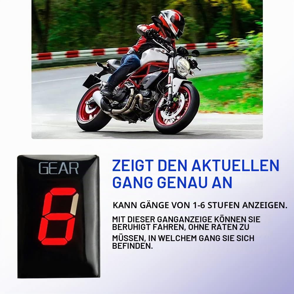 1–6 Geschwindigkeits LED Digital Ganganzeige wasserdicht für Ducati Cafe Racer Monster 696 795 796 797 821 1100 1200 1200 S R Scrambler Supersport Superbike Streetfighter Hyper motard