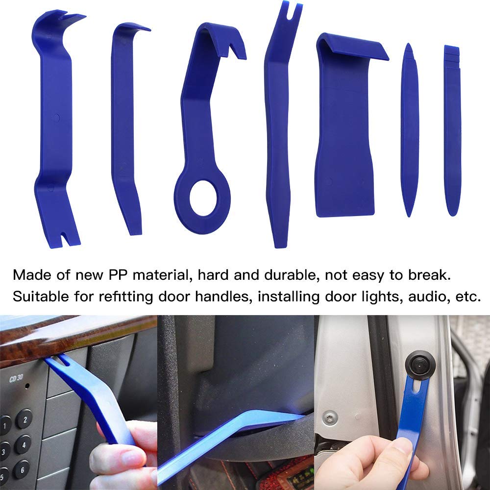 6 Stks Auto Trim Removal Tool auto Deur Dashboard Plastic Pry Tool Automotive Audio Reparatie Monteur Wrikjes Trim Removal Tool Schroevendraaier Kit voor Auto Panel Dash Radio Interieur Accessoires