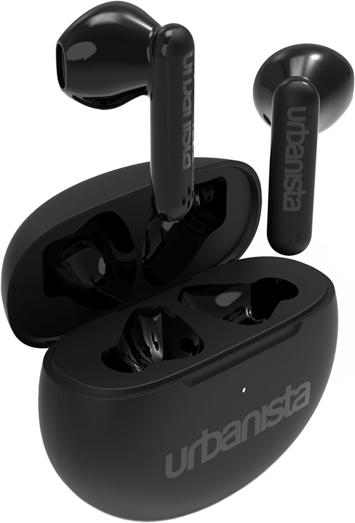 Urbanista Austin True Wireless Earbuds, Bluetooth 5.3 in Ear IPX4 Headphones with Dual Microphones, 20 Hr Playtime, Wireless Ear Buds with Touch Controls, TWS USB C Charging Case, Midnight Black